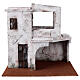 Nativity scene setting, Palestinian house with terrace 35x35x25 cm for 11 cm Nativity scene s1