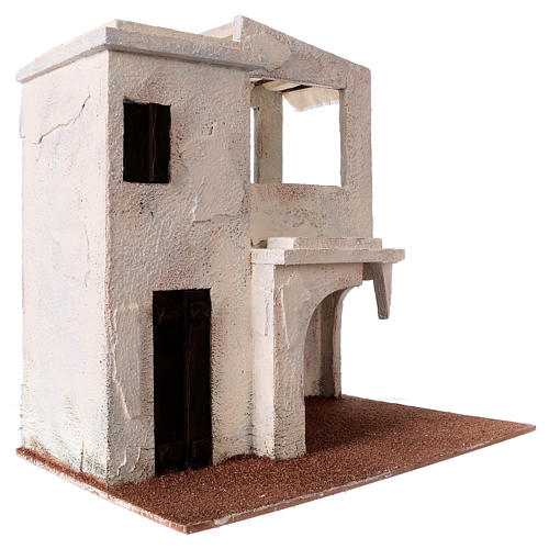 Casa palestina con porche 35x35x25 cm para belenes de 11 cm 2