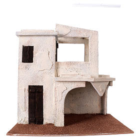 Palestinian house with porch 35x35x25 cm, for 11 cm nativity