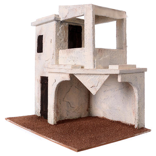 Palestinian house with porch 35x35x25 cm, for 11 cm nativity 3