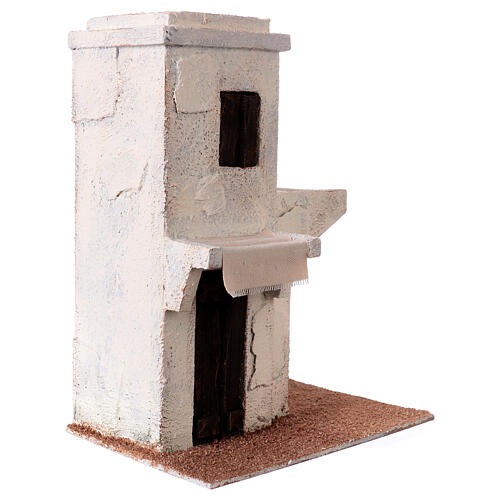 Casa estilo palestino com duas varandas para presépio figuras altura média 9 cm - 25x20x15 cm 3