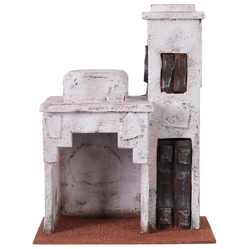 Casa árabe con establo 30x25x15 cm para belenes de 11 cm 1