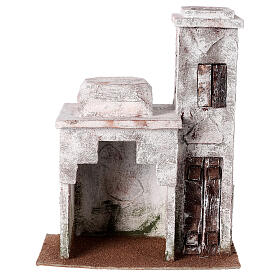 Casa araba con stalla 30x25x15 cm per presepi di 11 cm
