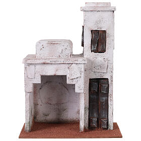 Casa araba con stalla 30x25x15 cm per presepi di 11 cm