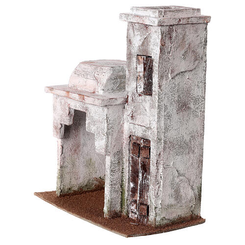 Casa araba con stalla 30x25x15 cm per presepi di 11 cm 2