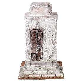 Nativity scene setting, Palestinian house with front door stairs 25x15x20 cm for 9 cm Nativity scene