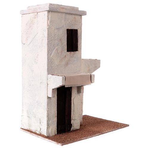 Maison avec 2 auvents style arabe 30x25x15 cm pour crèche de 11 cm 3