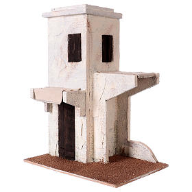 House with 2 canopies Arab style 30x25x15 cm, for 11 cm nativity