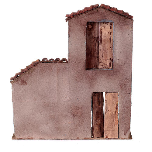 Facade with staircase and balcony 38x33x8.5 cm, for 11-12 cm nativity 4