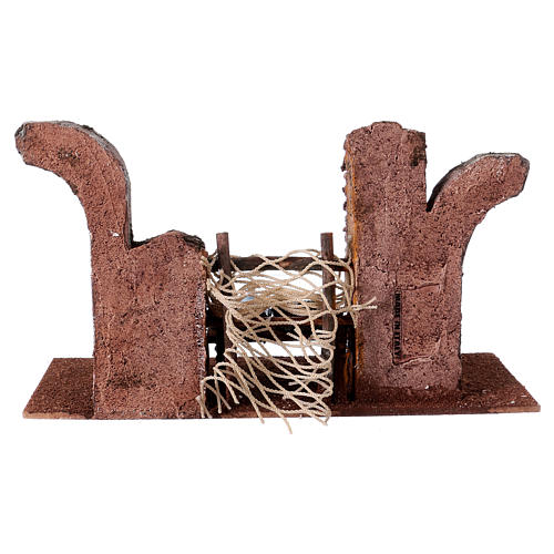 Ambientação peixaria com arcadas para presépio com figuras altura média 11 cm, 16x29x10,5 cm 4