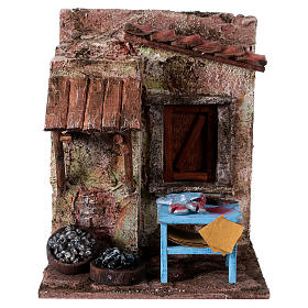Cottage with fish counter 17.5x14.5x12 cm, for 10-11 cm nativity