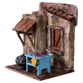 Cottage with fish counter 17.5x14.5x12 cm, for 10-11 cm nativity