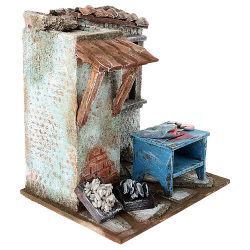 Cottage with fish counter 17.5x14.5x12 cm, for 10-11 cm nativity 3