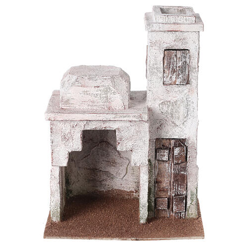 Nativity scene setting, Arab house with stable 25x20x15 cm for 9 cm Nativity scene 1