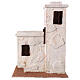 Casa em miniatura estilo palestino com escada para presépio com figuras altura média 9 cm - 25x20x15 cm s1
