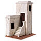 Casa em miniatura estilo palestino com escada para presépio com figuras altura média 9 cm - 25x20x15 cm s2