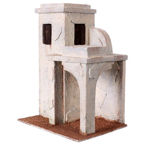 Nativity scene setting, house with open stable 25x20x15 cm for 10 cm Nativity scene 2