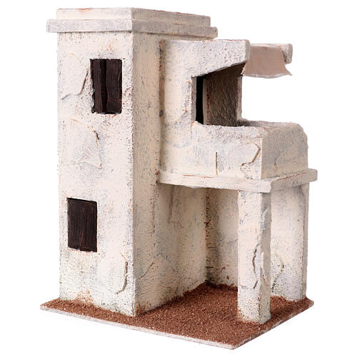 Casa árabe em miniatura com varanda para presépio com figuras altura média 9 cm - 25x20x15 cm 2