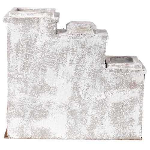 Nativity scene setting, Arab house with 3 doors 25x30x20 cm for 9 cm Nativity scene 4