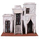Casa estilo árabe em miniatura com 3 entradas para presépio com figuras altura média 9 cm, medidas: 26x29,5x19,5 cm s1