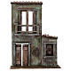 Miniature facade with balcony and door window 37x26.5x5 cm, for 11 cm nativity s1