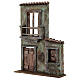 Miniature facade with balcony and door window 37x26.5x5 cm, for 11 cm nativity s2