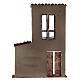 Miniature facade with balcony and door window 37x26.5x5 cm, for 11 cm nativity s4