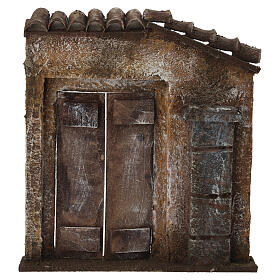 Haus Fassade mit Treppe und Säulen 23x17.5x7.5cm für Krippen von 11cm