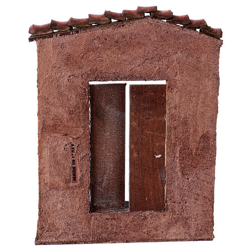 Miniature house facade with door and columns 23x17.5x7.5 cm, for 11 cm nativity 4