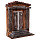 Miniature house facade with door and columns 23x17.5x7.5 cm, for 11 cm nativity s3