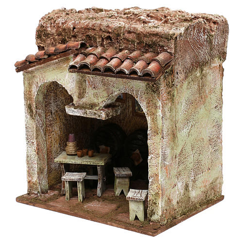 Taverne crèche 10 cm décor 20x20x15 cm 2