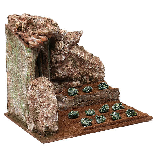 Champ de légumes crèche 12 cm décor 20x25x20 cm 3