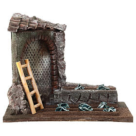 Campo con verdura presepe 12 cm ambientazione 20x25x20 cm