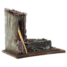 Campo con verdura presepe 12 cm ambientazione 20x25x20 cm
