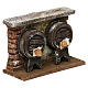 Wall with two barrels, 10 cm nativity 10x10x5 cm s3