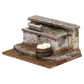 Lavatoio in pietra presepe 10 cm ambientazione 8x12x10 cm