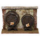 Wall with two casks setting, 12 cm nativity 10x20x5 cm s1