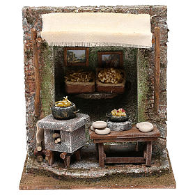 Ambientazione maccheronaio presepe 10 cm ambientazione 20x20x15 cm
