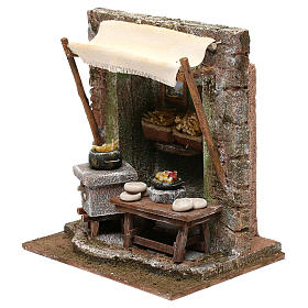 Ambientazione maccheronaio presepe 10 cm ambientazione 20x20x15 cm