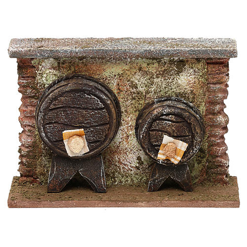 Scenografia botti presepe 10 cm ambientazione 10x15x5 cm 1
