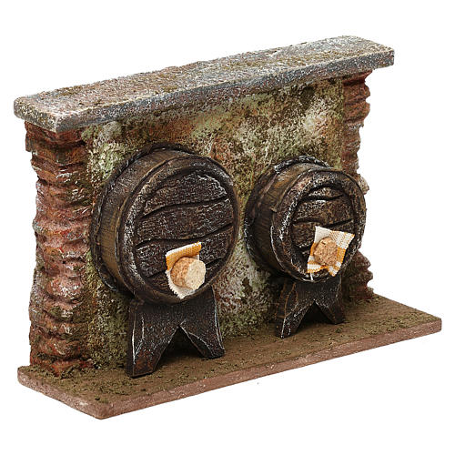 Scenografia botti presepe 10 cm ambientazione 10x15x5 cm 3