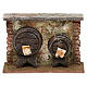 Scenografia botti presepe 10 cm ambientazione 10x15x5 cm s1