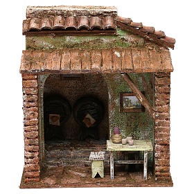 Taverna presepe 10 cm ambientazione 20x20x15 cm