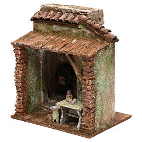 Taverna presepe 10 cm ambientazione 20x20x15 cm