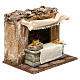 Maison vendeuse de pâtes crèche 10 cm décor 15x20x15 cm s3