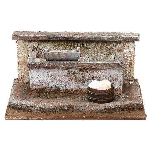 Washtub with clothes for 12 cm Nativity Scene, 10x15x15 cm 1