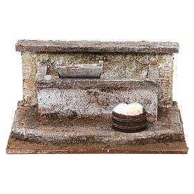 Lavandino con panni presepe 12 cm ambientazione 10x15x15 cm
