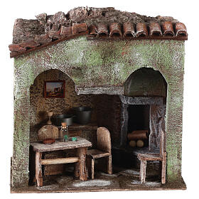 Cantina presepe 10 cm ambientazione 20x20x15 cm