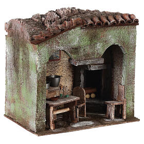 Cantina presepe 10 cm ambientazione 20x20x15 cm