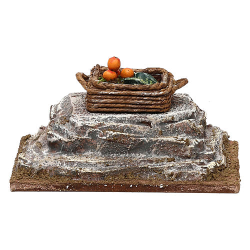 Box on rock setting, 12 cm nativity 6x12x6 cm 1